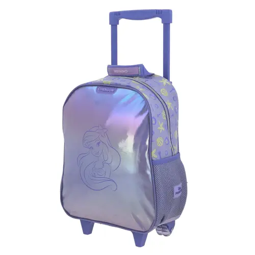 Mochila con Ruedas Ariel La Sirenita by Chenson Violeta para Niña - Diversión y Durabilidad - Modelo PR70613 2