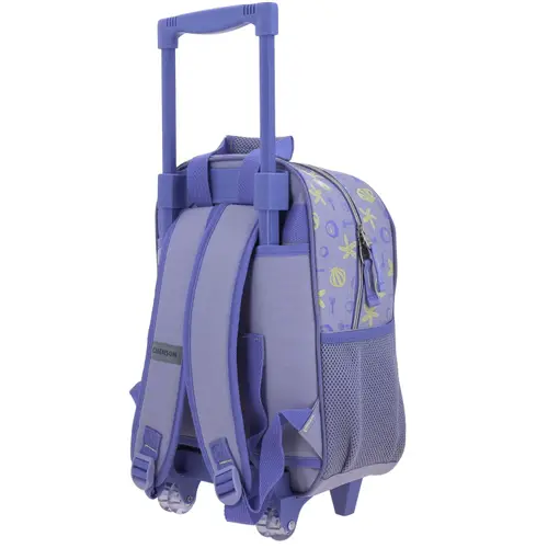 Mochila con Ruedas Ariel La Sirenita by Chenson Violeta para Niña - Diversión y Durabilidad - Modelo PR70613 5