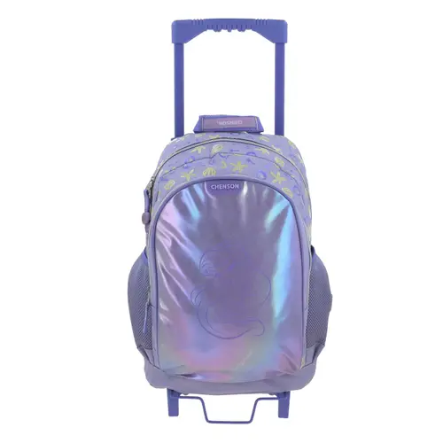 Mochila con Ruedas Ariel La Sirenita by Chenson Violeta para Niña - Diversión y Durabilidad - Modelo PR70614 1