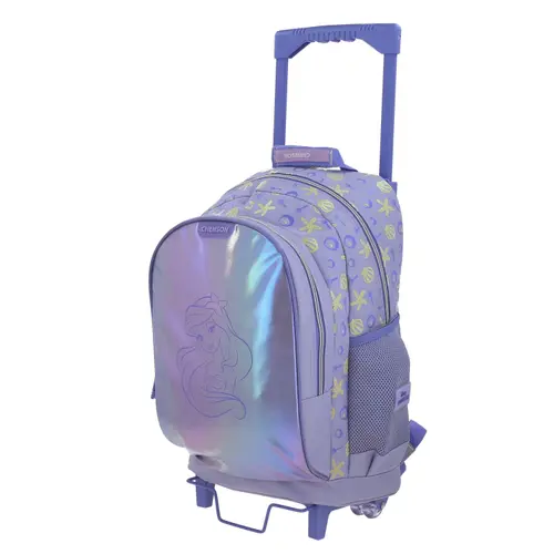 Mochila con Ruedas Ariel La Sirenita by Chenson Violeta para Niña - Diversión y Durabilidad - Modelo PR70614 2