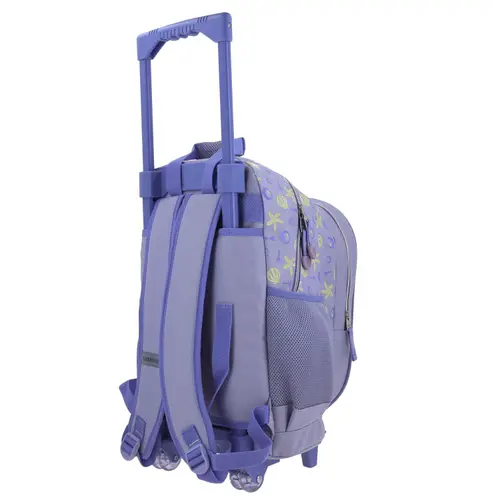 Mochila con Ruedas Ariel La Sirenita by Chenson Violeta para Niña - Diversión y Durabilidad - Modelo PR70614 5
