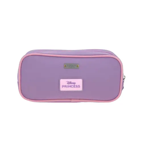 Lapicera escolar para niña Princesas by Chenson color violeta con triple compartimento - vista 2