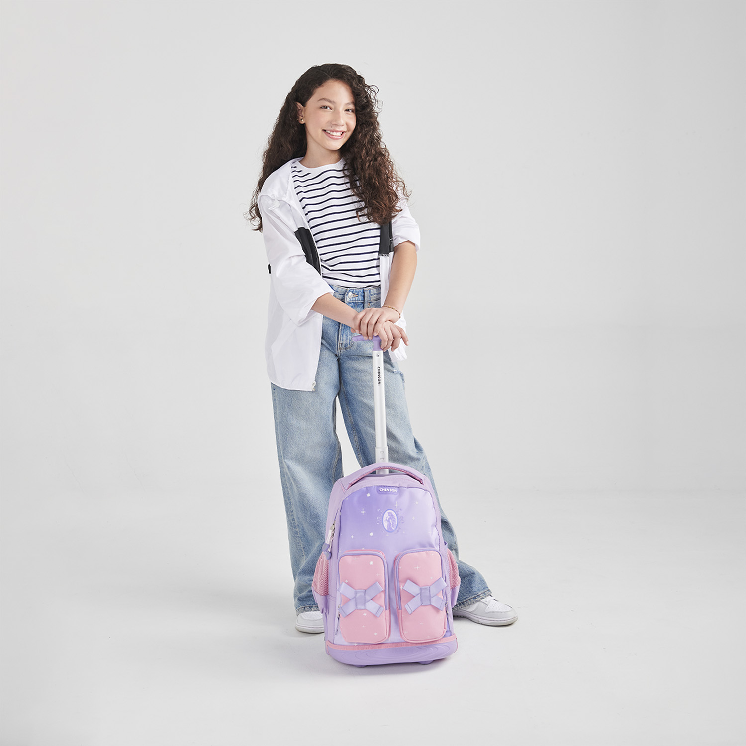 Mochila con Ruedas Princesas by Chenson Violeta para Niña con Luz LED - vista 2