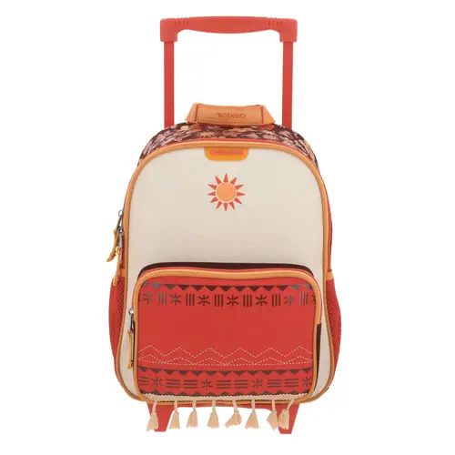 Mochila con Ruedas Princesas by Chenson Beige para Niña - Divertida y Segura