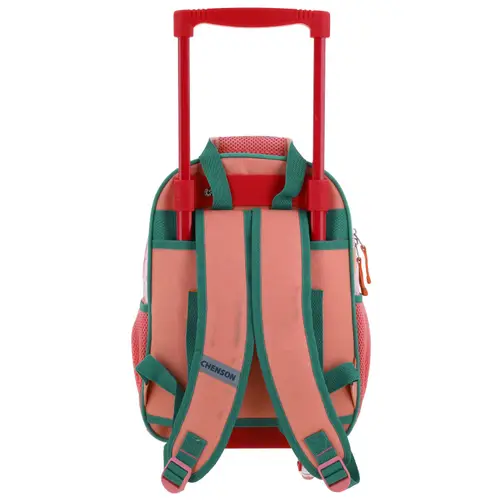 Mochila con Ruedas Princesas Disney by Chenson Naranja para Niña Diversión y Seguridad 4