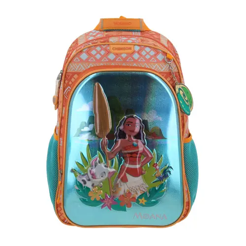 Mochila escolar para niña Princesa Moana by Chenson Naranja con compartimentos 1