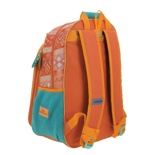 Mochila escolar para niña Princesa Moana by Chenson Naranja con compartimentos 3