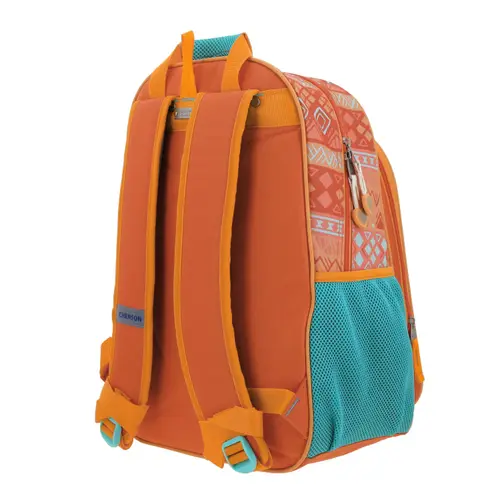 Mochila escolar para niña Princesa Moana by Chenson Naranja con compartimentos 5