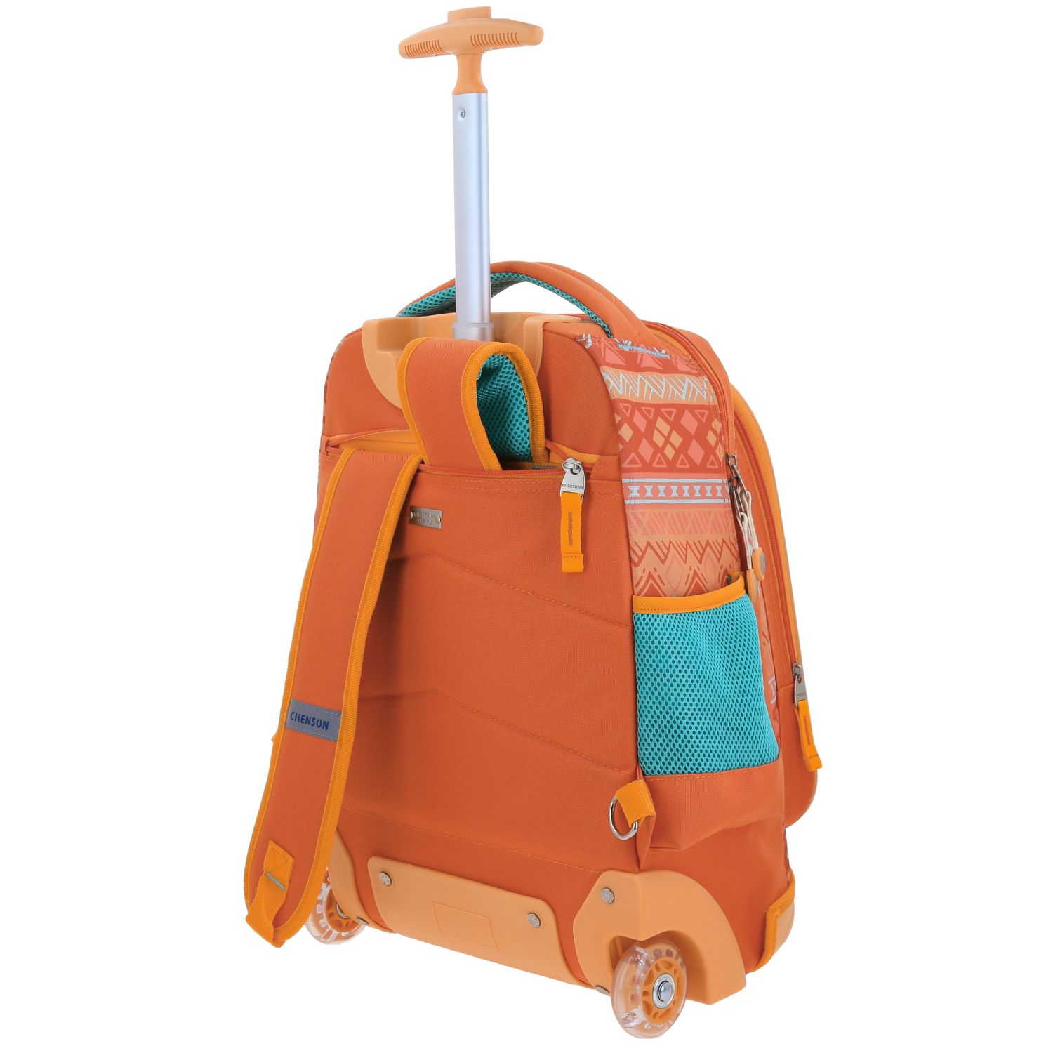 Mochila con Ruedas Princesas by Chenson Naranja para Niña - Diversión y Seguridad 5