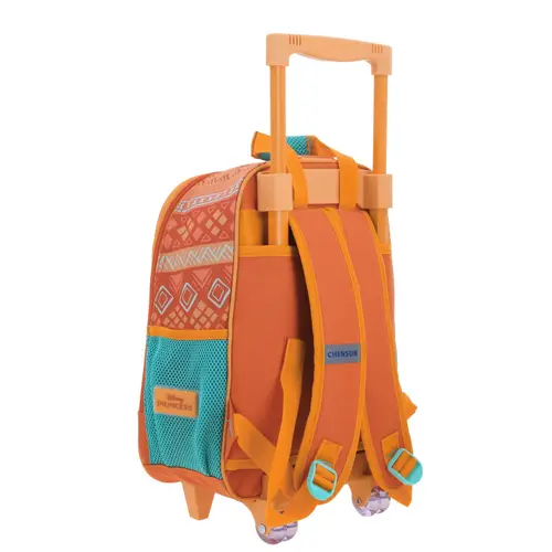 Mochila con Ruedas Princesa Moana by Chenson Naranja para Niña - Diversión y Durabilidad 3