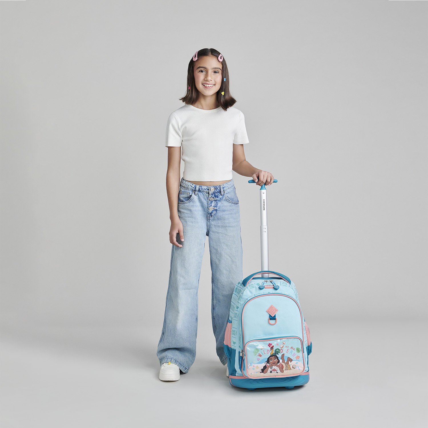 Mochila con Ruedas Princesas by Chenson Turquesa Infantil - vista 2