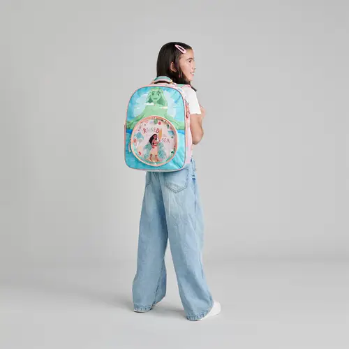 Mochila Escolar Princesas by Chenson Turquesa - Infantil - vista 2