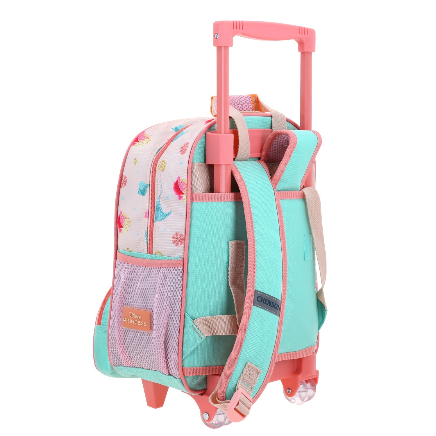 Mochila con Ruedas Princesas Turquesa Chenson Escolar Niña 3