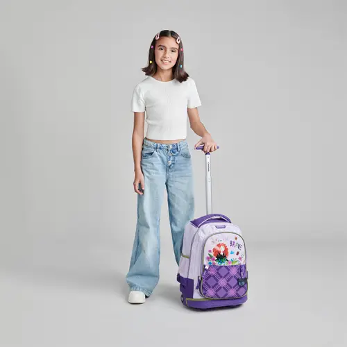 Mochila con Ruedas Princesas Chenson Color Uva Escolar - vista 2