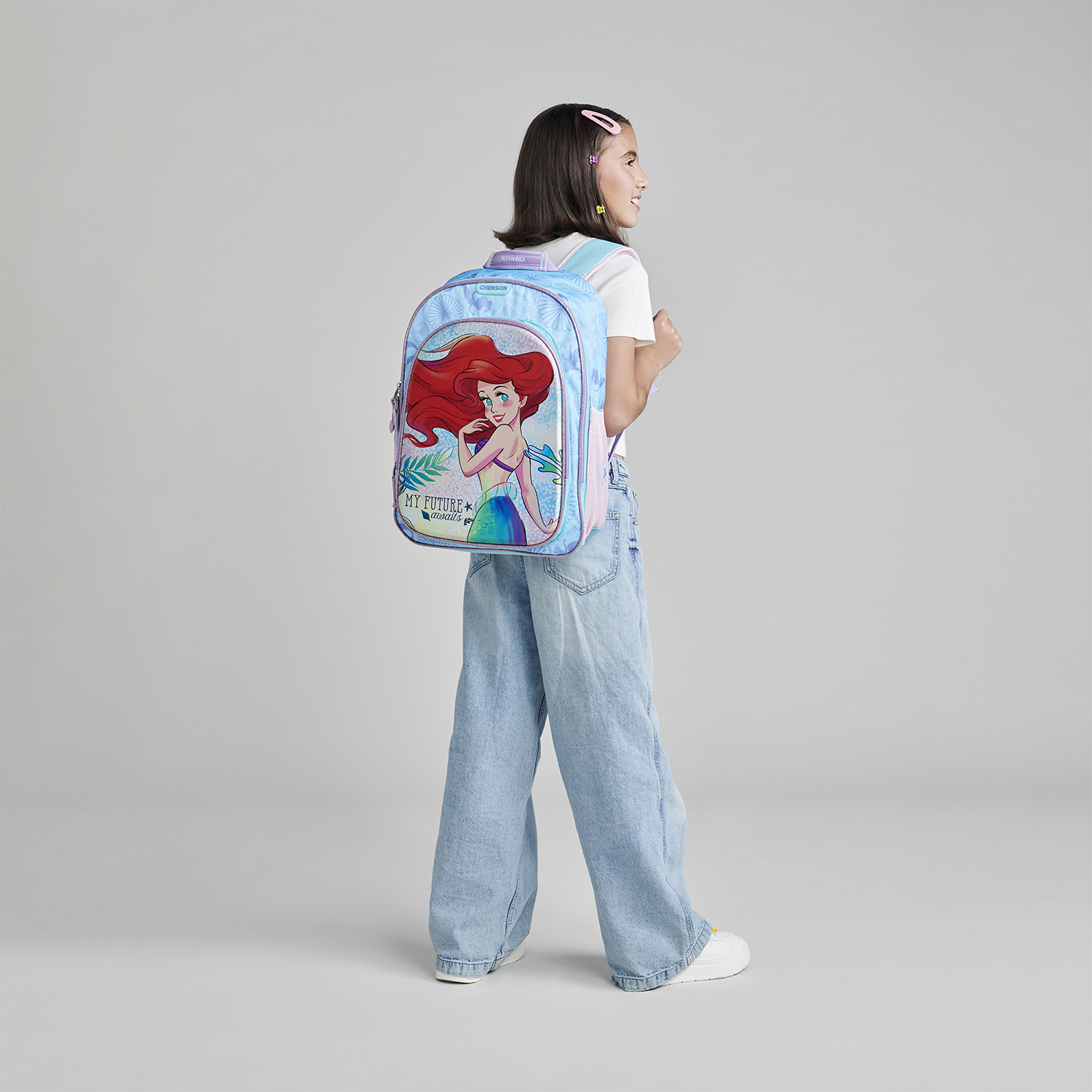 Mochila Escolar Princesas by Chenson Azul - Resistente - vista 2