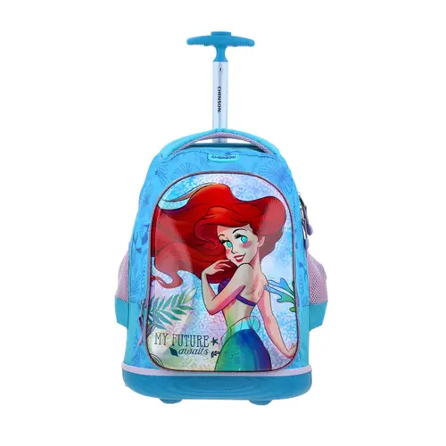 Mochila con Ruedas Princesas Azul - Escolar Infantil Chenson