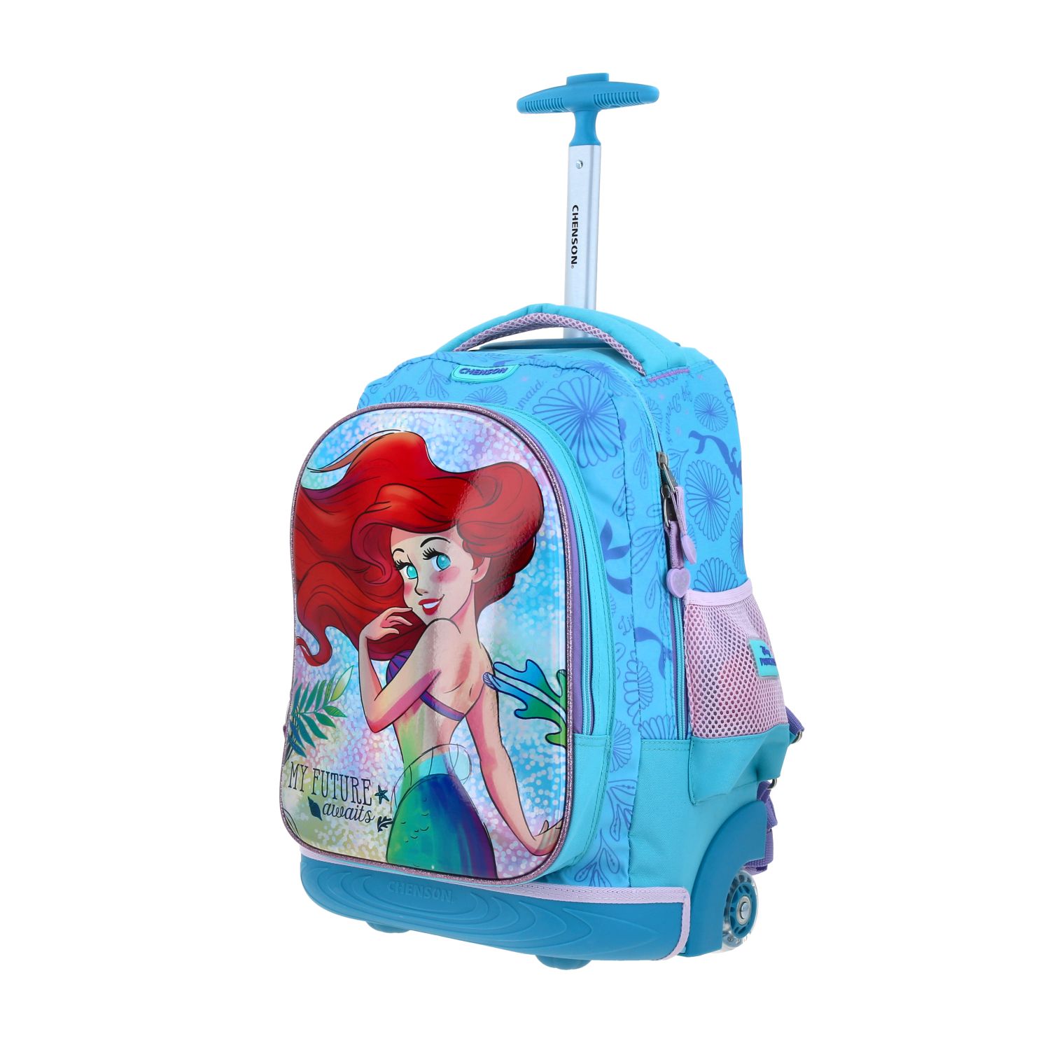 Mochila con Ruedas Princesas Azul - Escolar Infantil Chenson 2