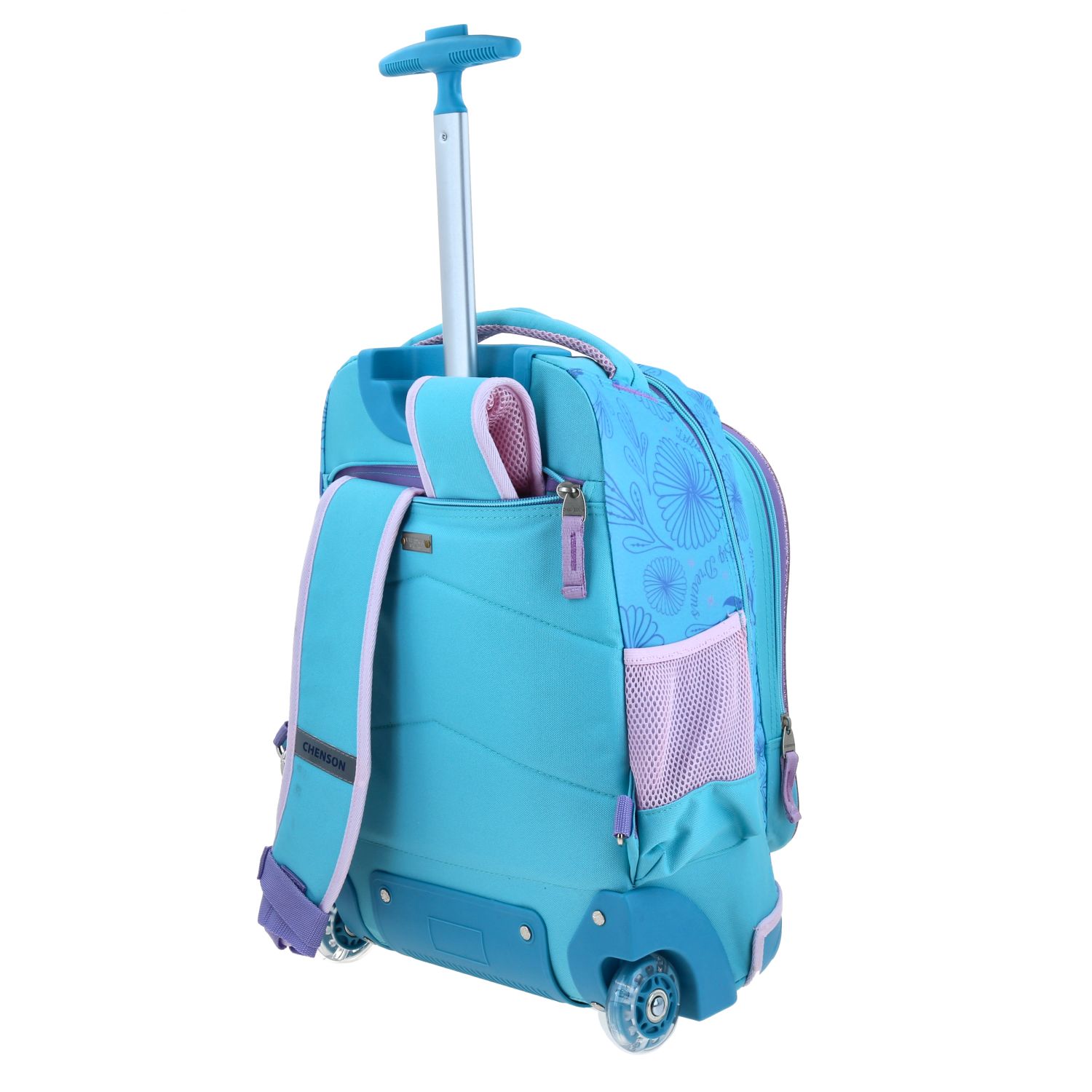 Mochila con Ruedas Princesas Azul - Escolar Infantil Chenson 5