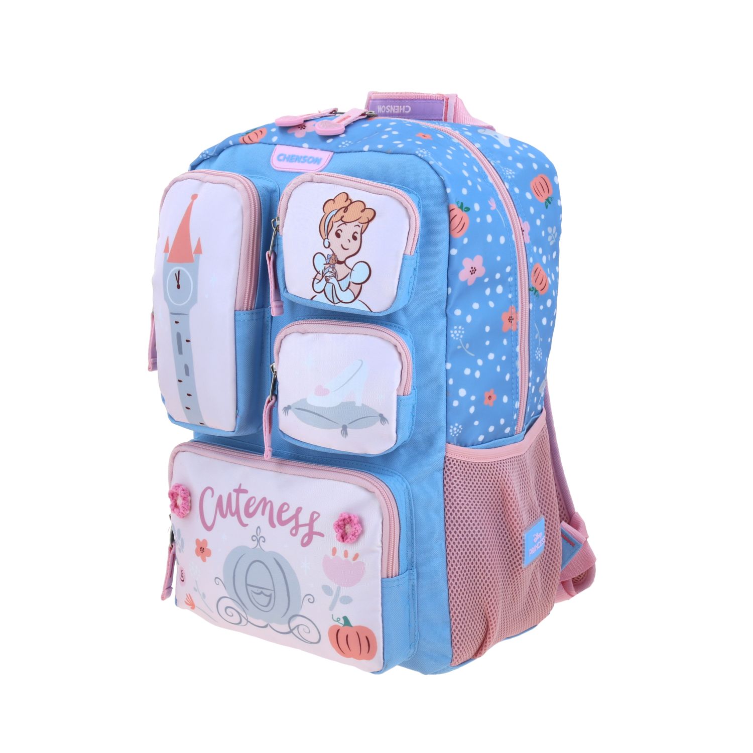Mochila Escolar Princesas by Chenson Azul - Infantil Resistente 2