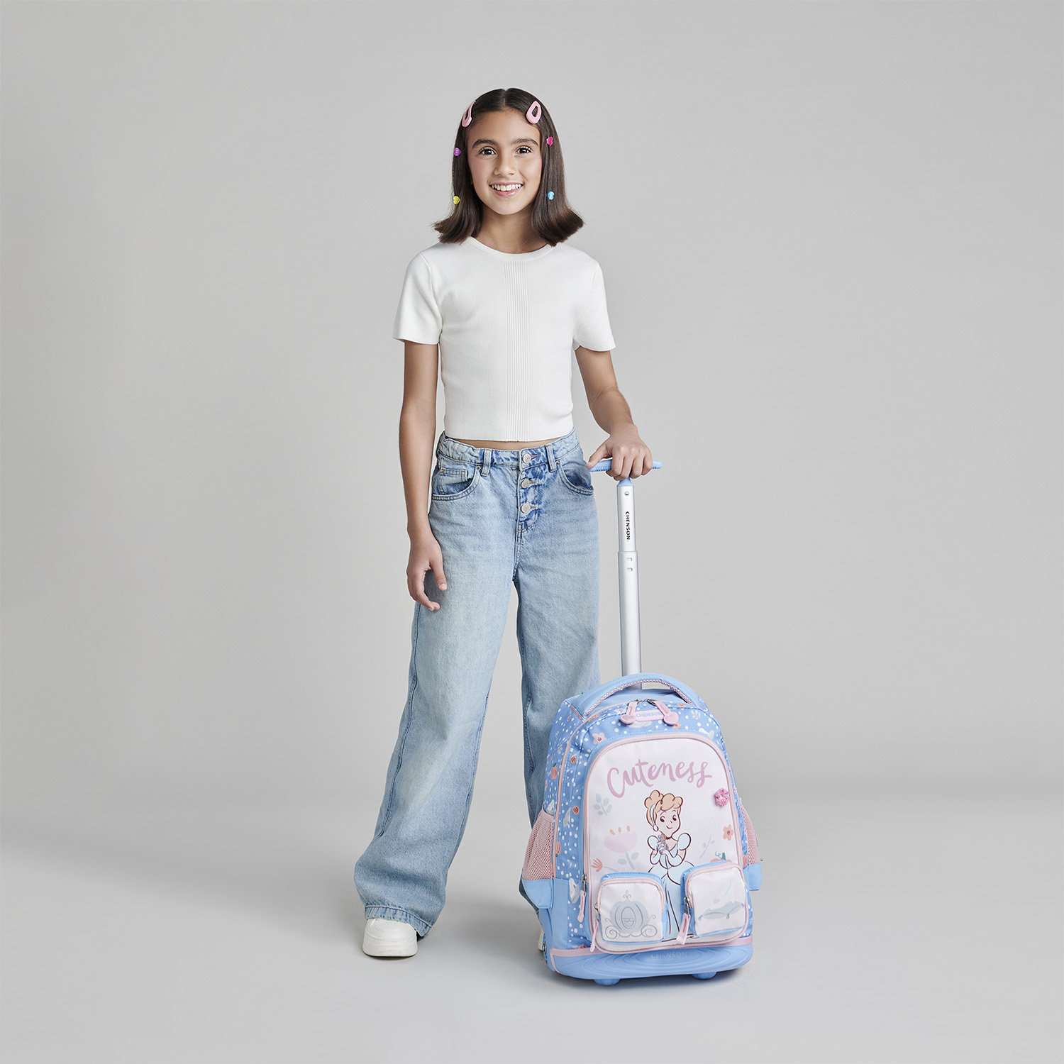 Mochila con Ruedas Princesas by Chenson Azul - Escolar Niña - vista 2