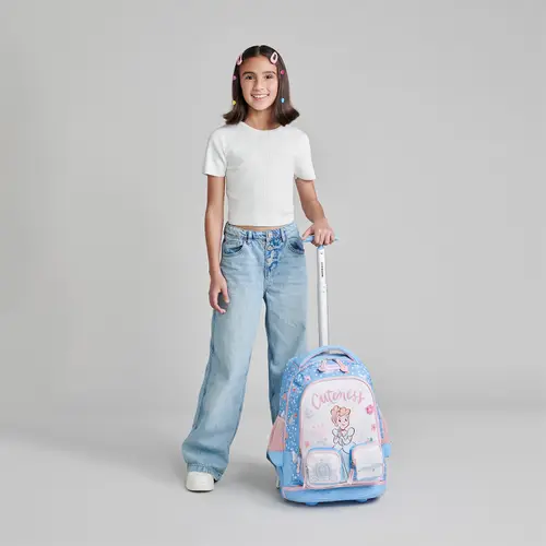 Mochila con Ruedas Princesas by Chenson Azul - Escolar Niña - vista 2