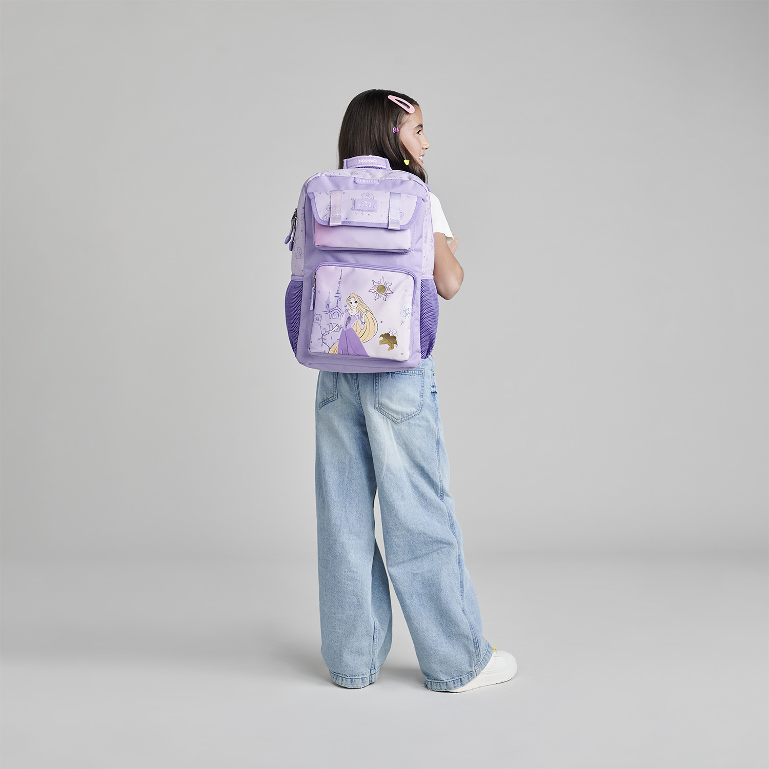 Mochila Escolar Princesas by Chenson Violeta para Niña - vista 2