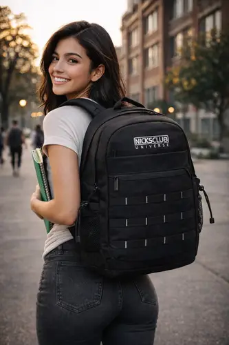 Mochila Escolar Nicks Club Negro - Backpack Juvenil