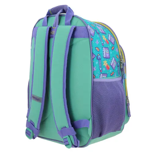 Mochila escolar para niña Vania Bachur Turquesa - Divertida y segura 5