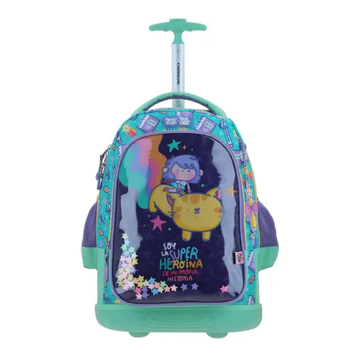 Kit Escolar Vania Bachur by Chenson Mochila + Lonchera Turquesa Infantil 1
