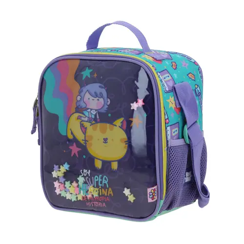 Kit Escolar Vania Bachur by Chenson Mochila + Lonchera Turquesa Infantil 4