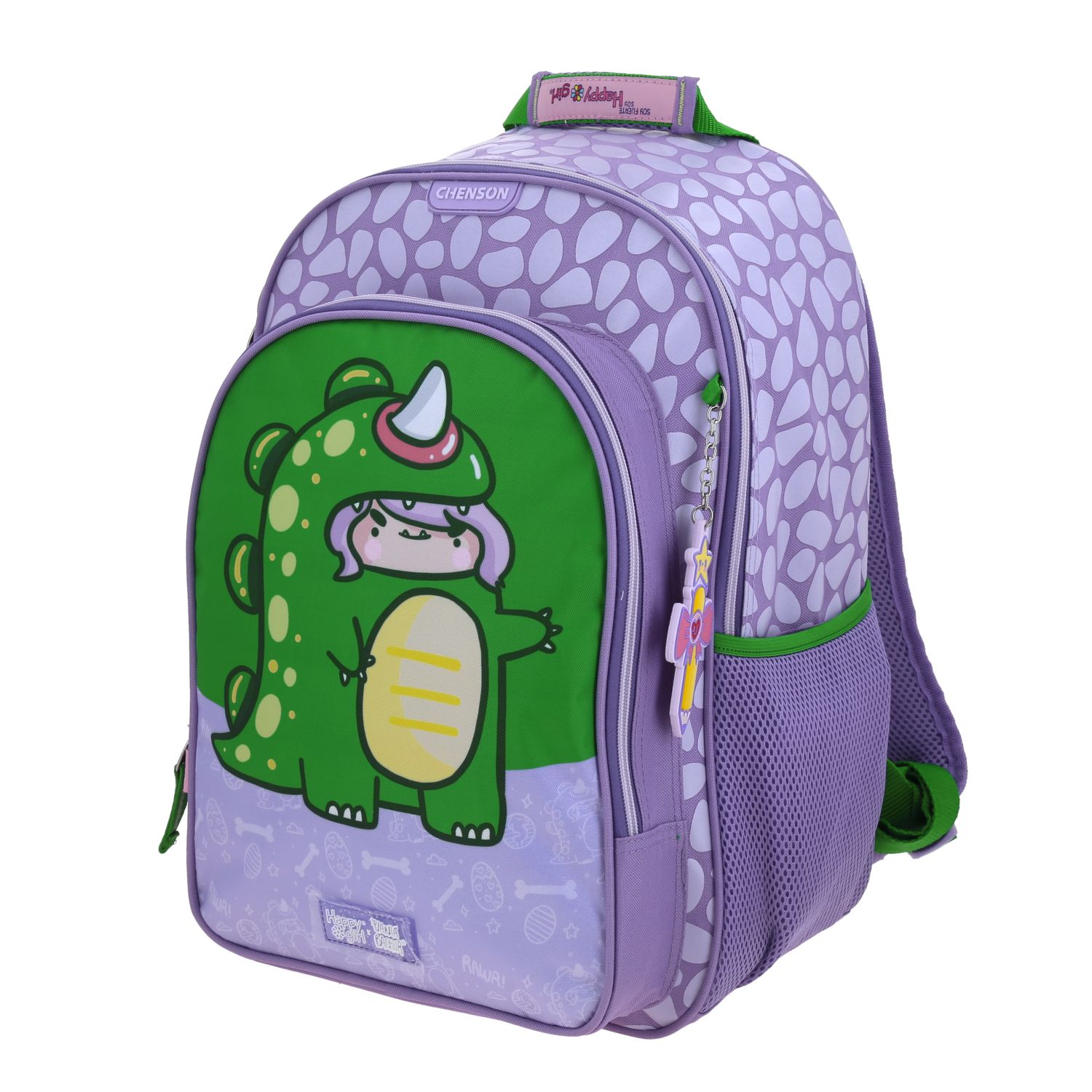Mochila escolar para niña Vania Bachur Violeta con capucha integrada 2