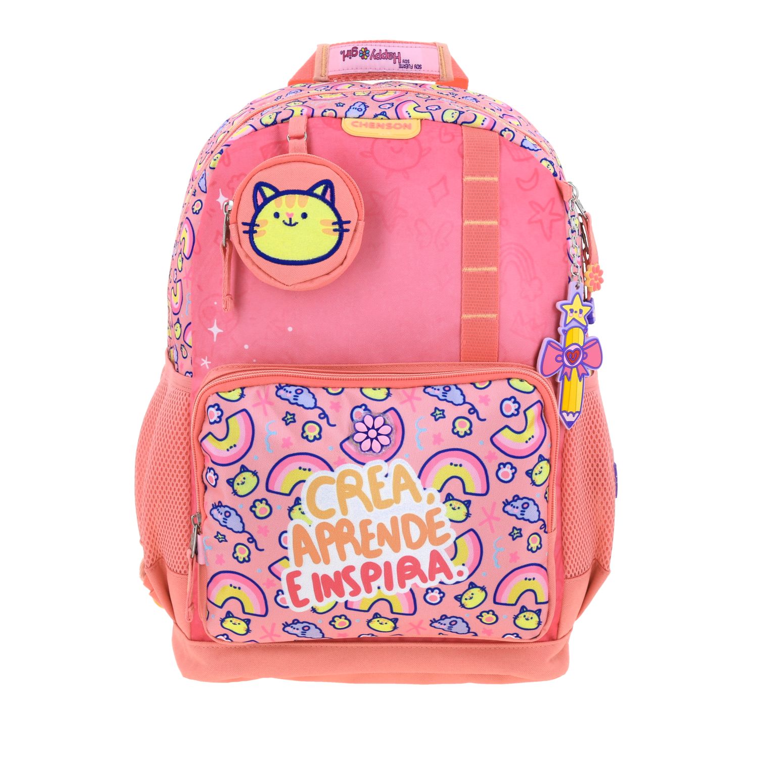 Kit Escolar Vania Bachur by Chenson (Mochila + Mochila + Mochila) Naranja Infantil 2