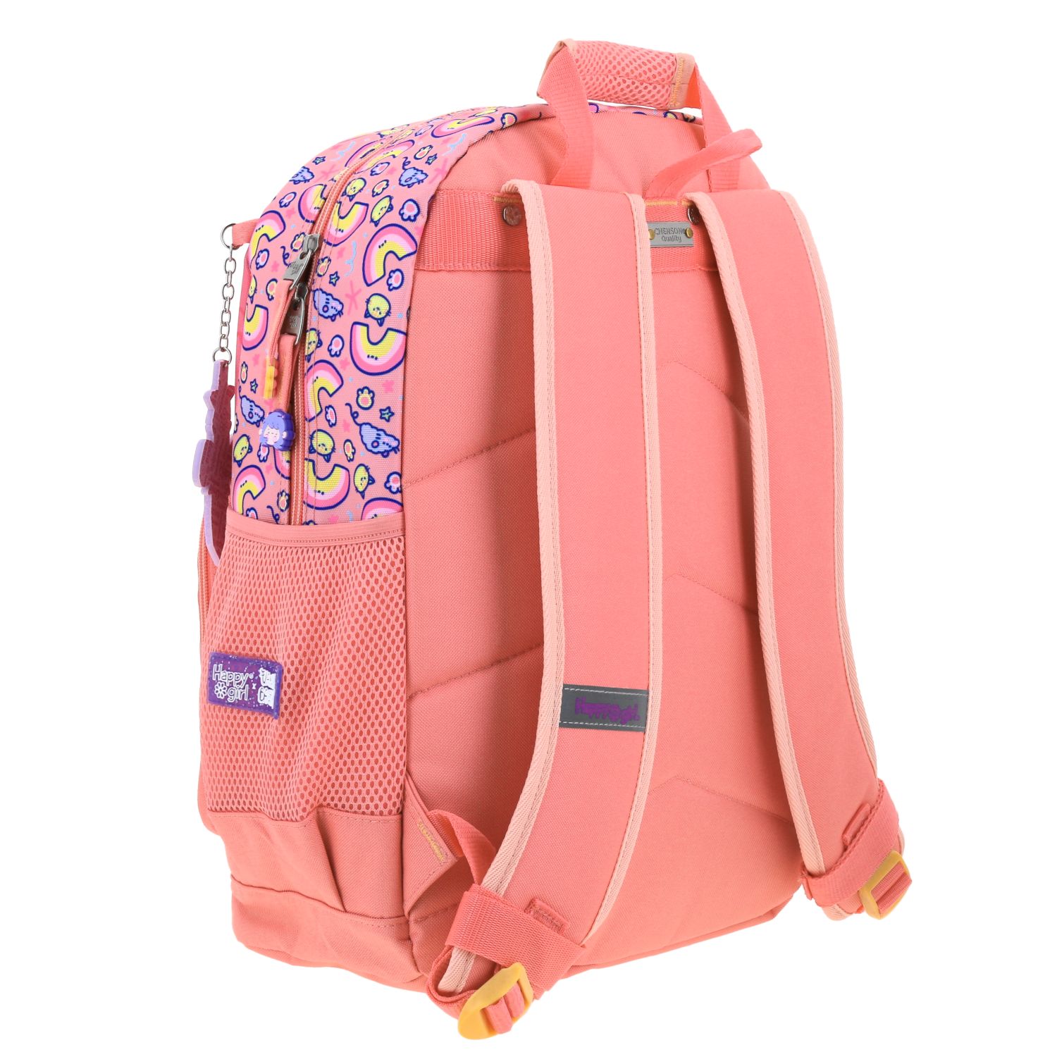 Mochila Escolar Vania Bachur Naranja - Resistente y Colorida 3