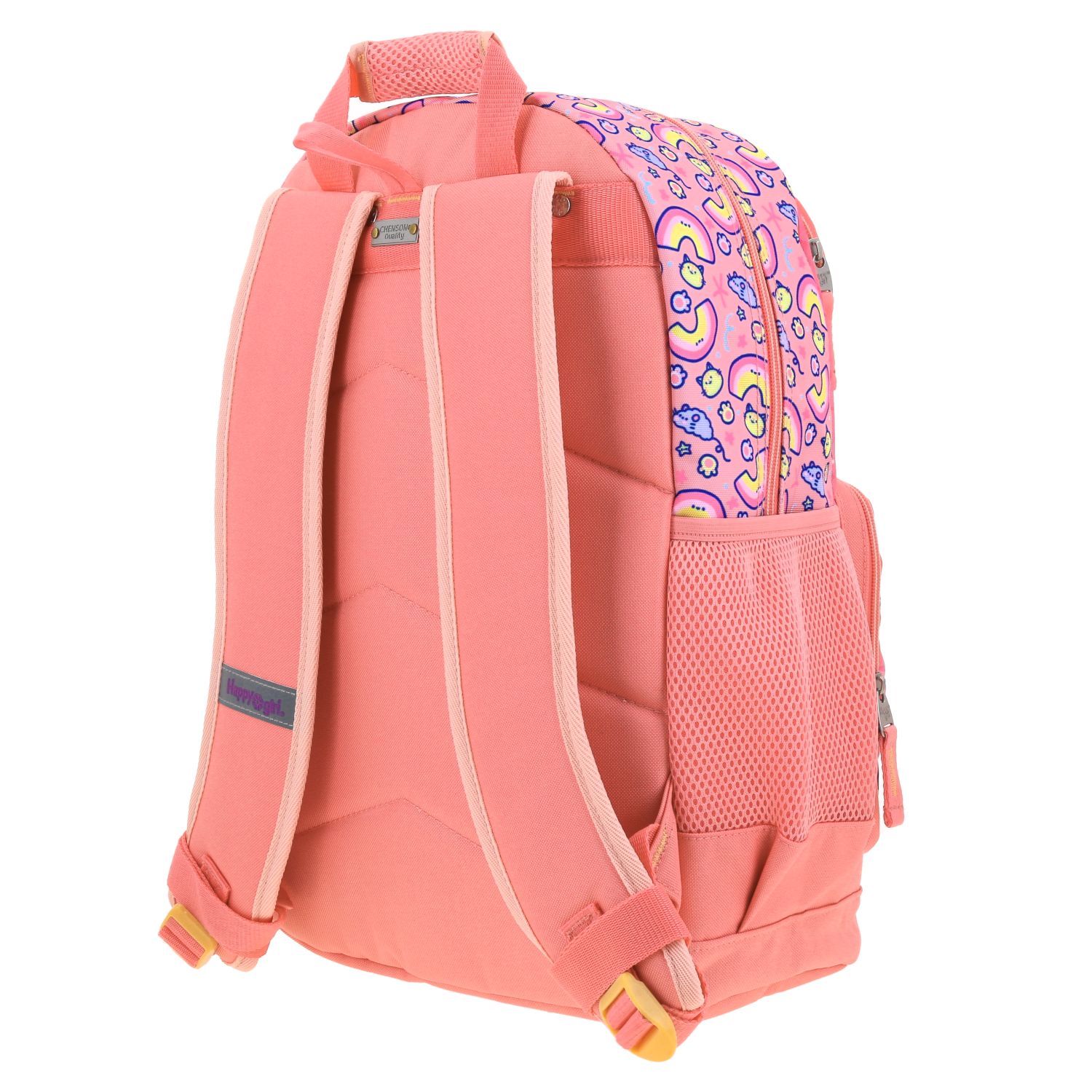 Mochila Escolar Vania Bachur Naranja - Resistente y Colorida 5