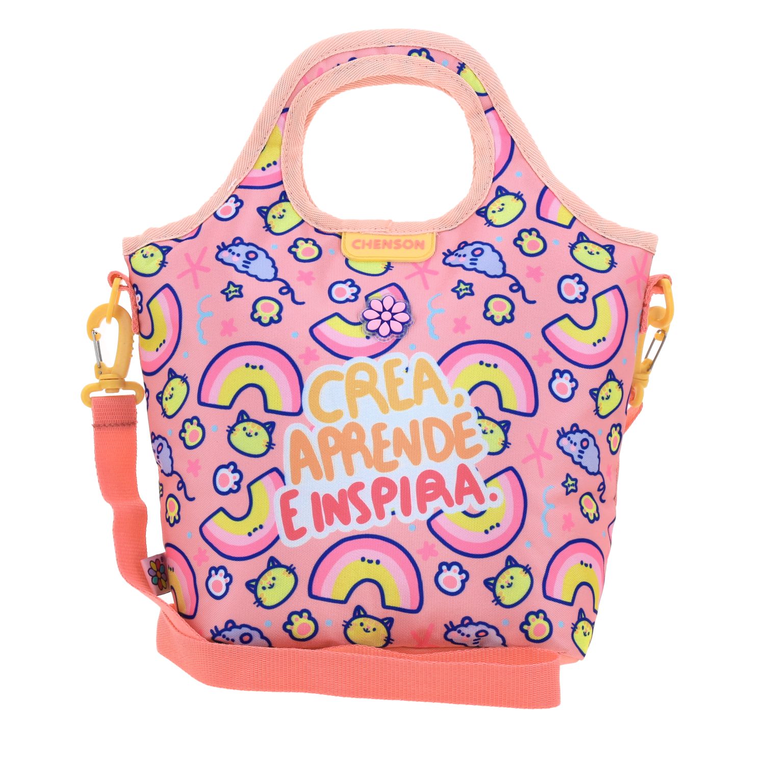 Kit Escolar Vania Bachur by Chenson (Mochila + Mochila) Naranja Infantil 2