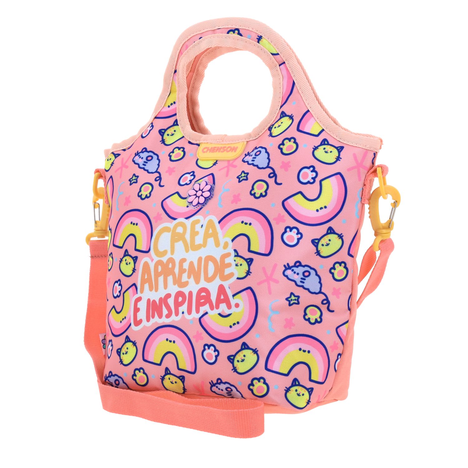 Kit Escolar Vania Bachur by Chenson (Mochila + Mochila) Naranja Infantil 3