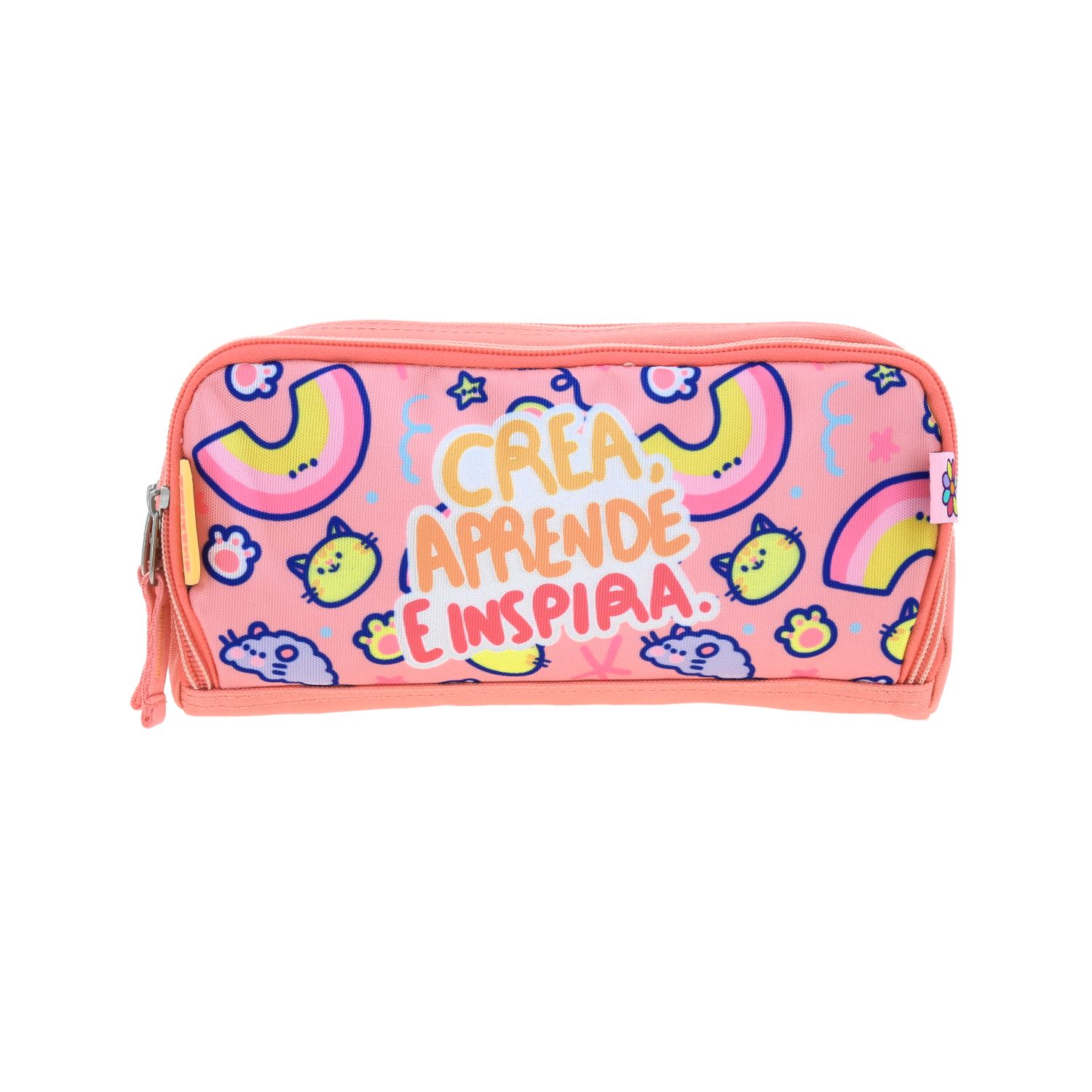 Kit Escolar Vania Bachur by Chenson (Mochila + Mochila) Naranja Infantil 4