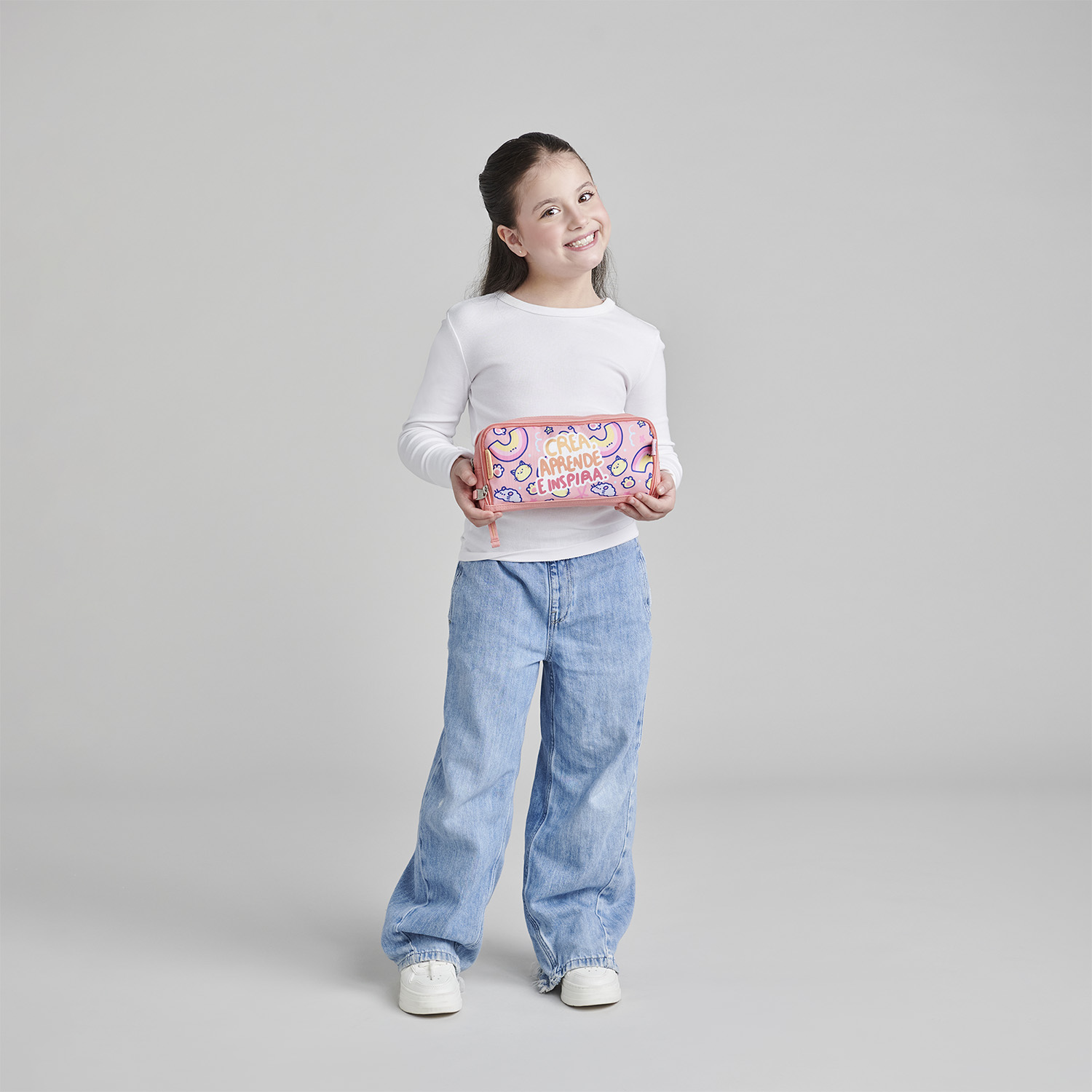 Lapicera Escolar Vania Bachur Naranja - Estuche Resistente Niña - vista 2