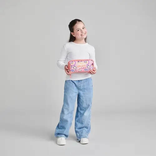 Lapicera Escolar Vania Bachur Naranja - Estuche Resistente Niña - vista 2