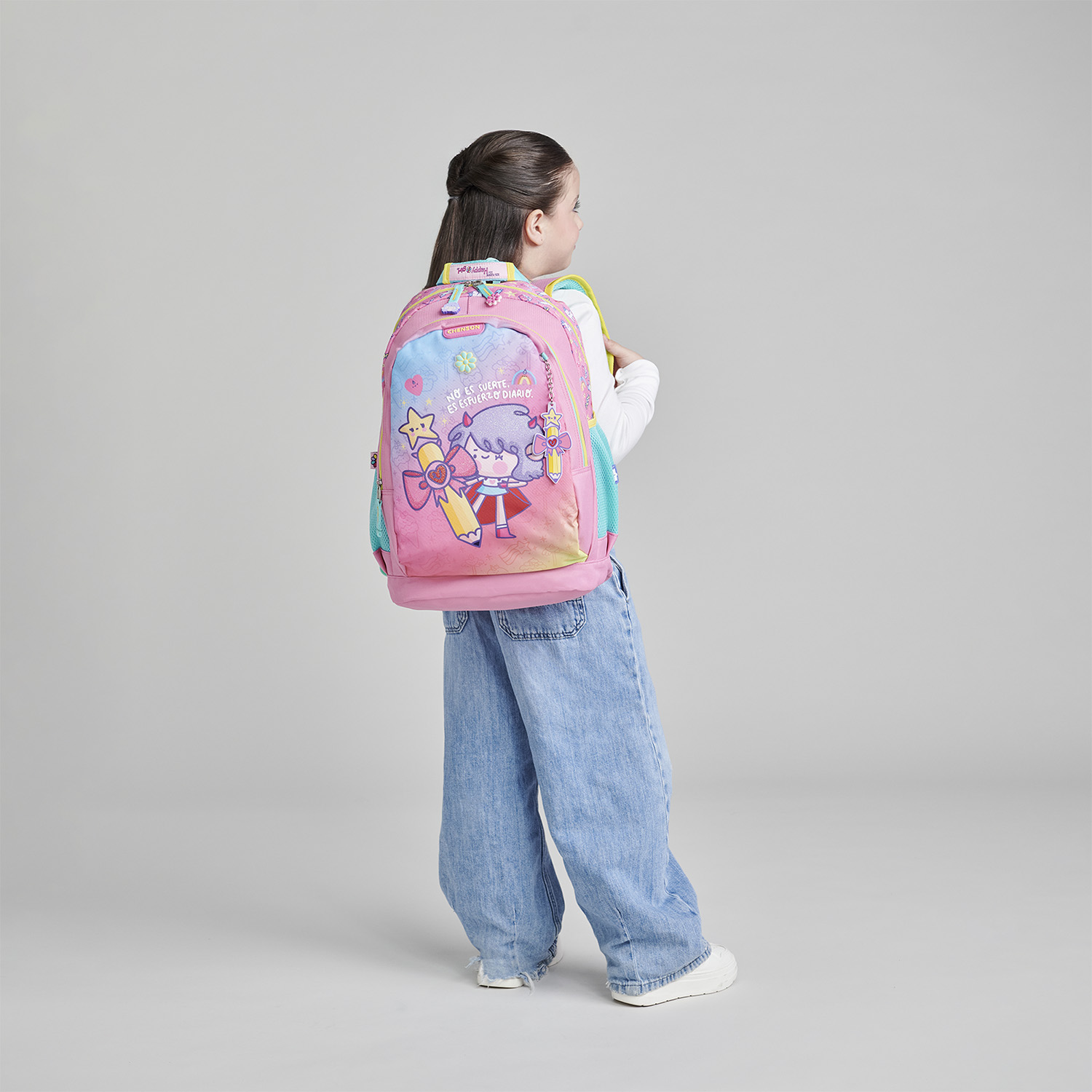 Mochila Escolar Vania Bachur Rosa para Niña | Backpack Infantil - vista 2