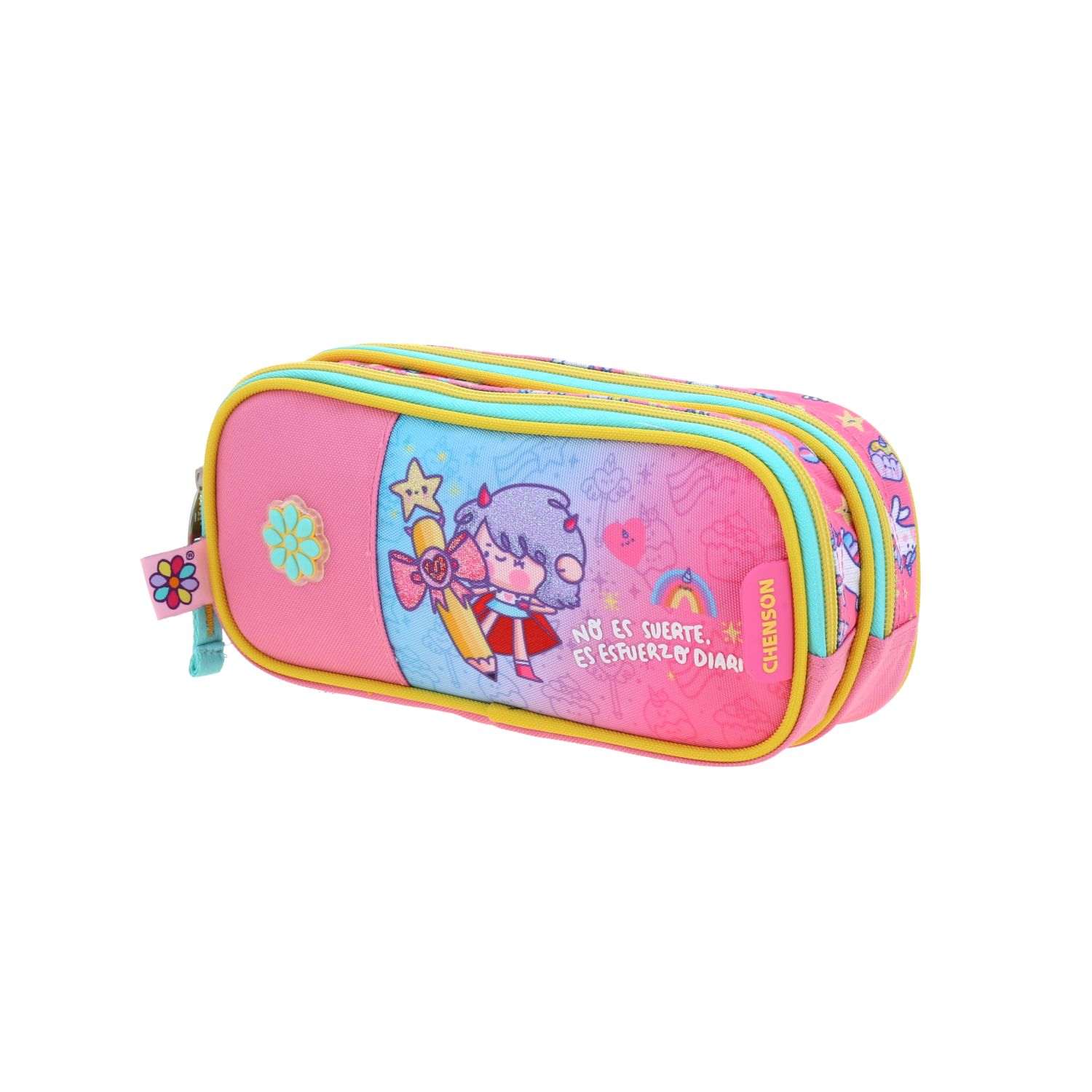 Kit Escolar Vania Bachur by Chenson Mochila + Mochila Rosa Infantil 5