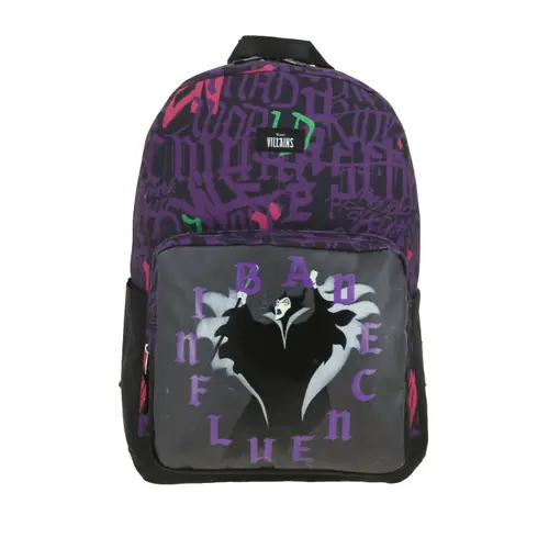 Mochila juvenil Villanas by Chenson negra con amplio compartimento