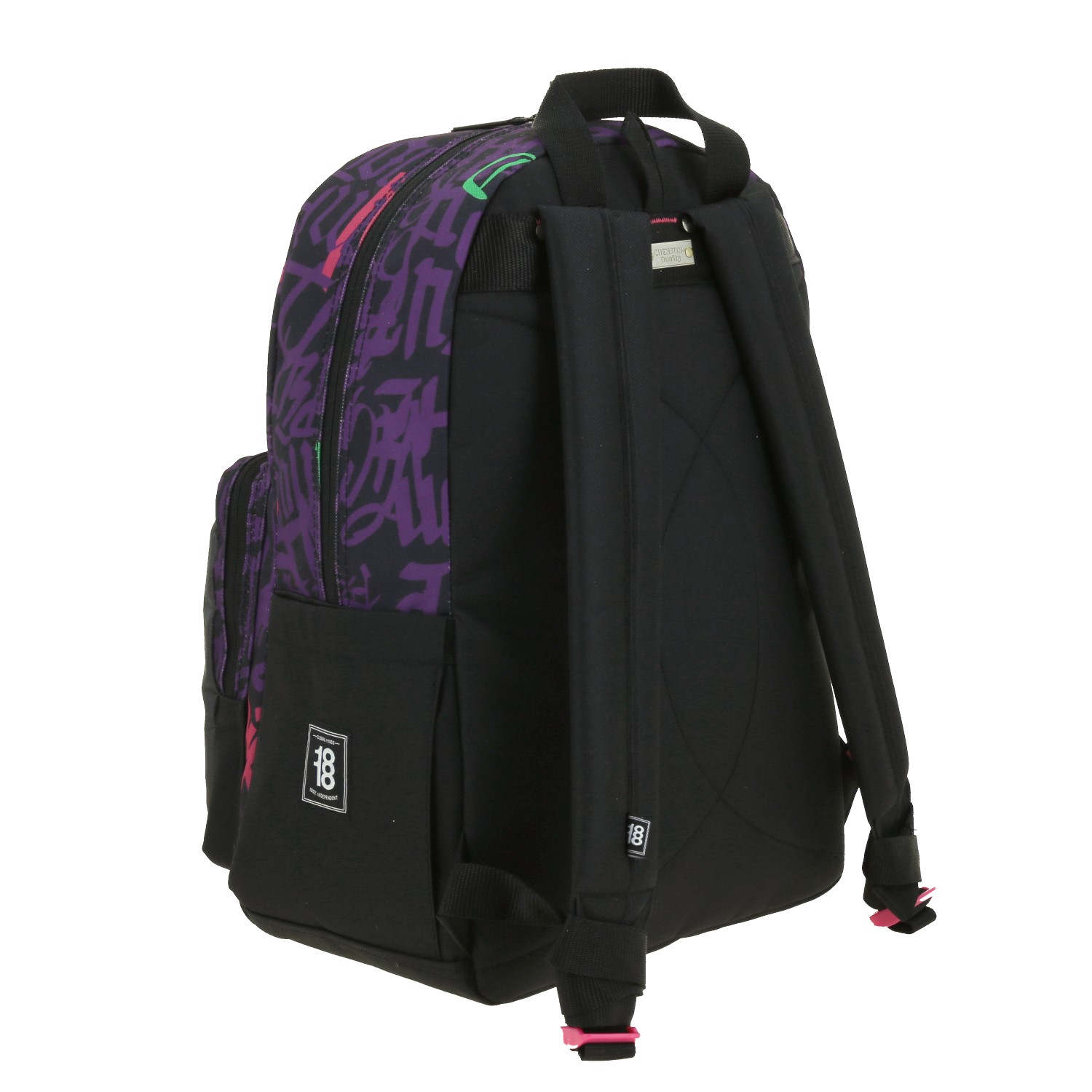 Mochila juvenil Villanas by Chenson negra con amplio compartimento 3