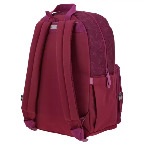 Mochila para mujer Villanas by Chenson magenta con triple bolsillo frontal 5
