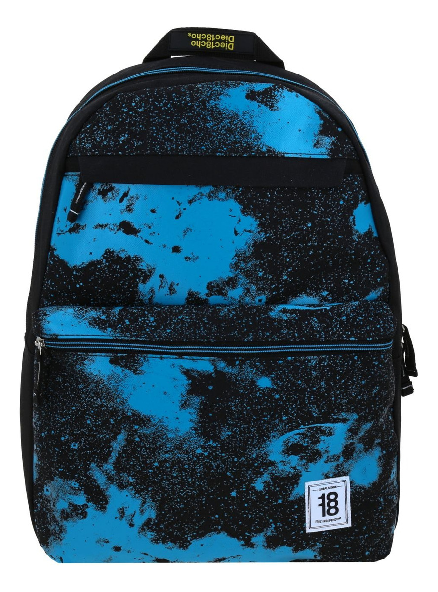 Mochila Chenson 1818 Crazy Colors 1870731-3 Color Azul Y Negro
