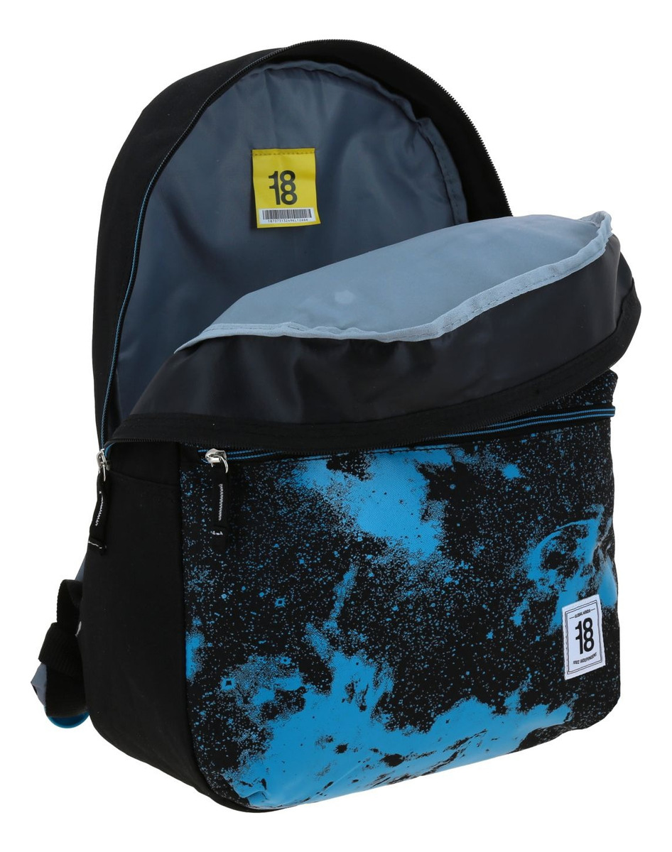 Mochila Chenson 1818 Crazy Colors 1870731-3 Color Azul Y Negro 5