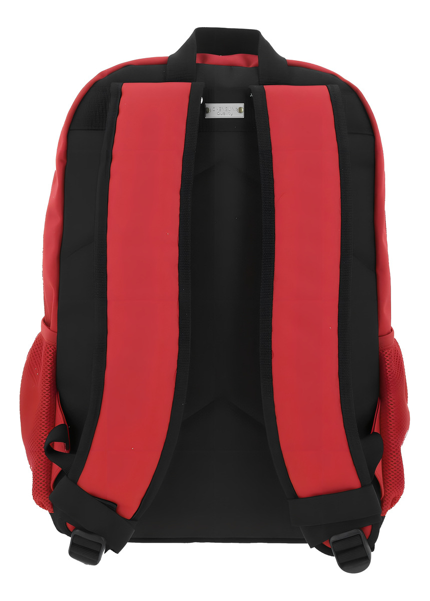 Mochila Chenson 1818 Juvenil Grande 1865951 Wynn Color Rojo Diseño De La Tela Liso 4