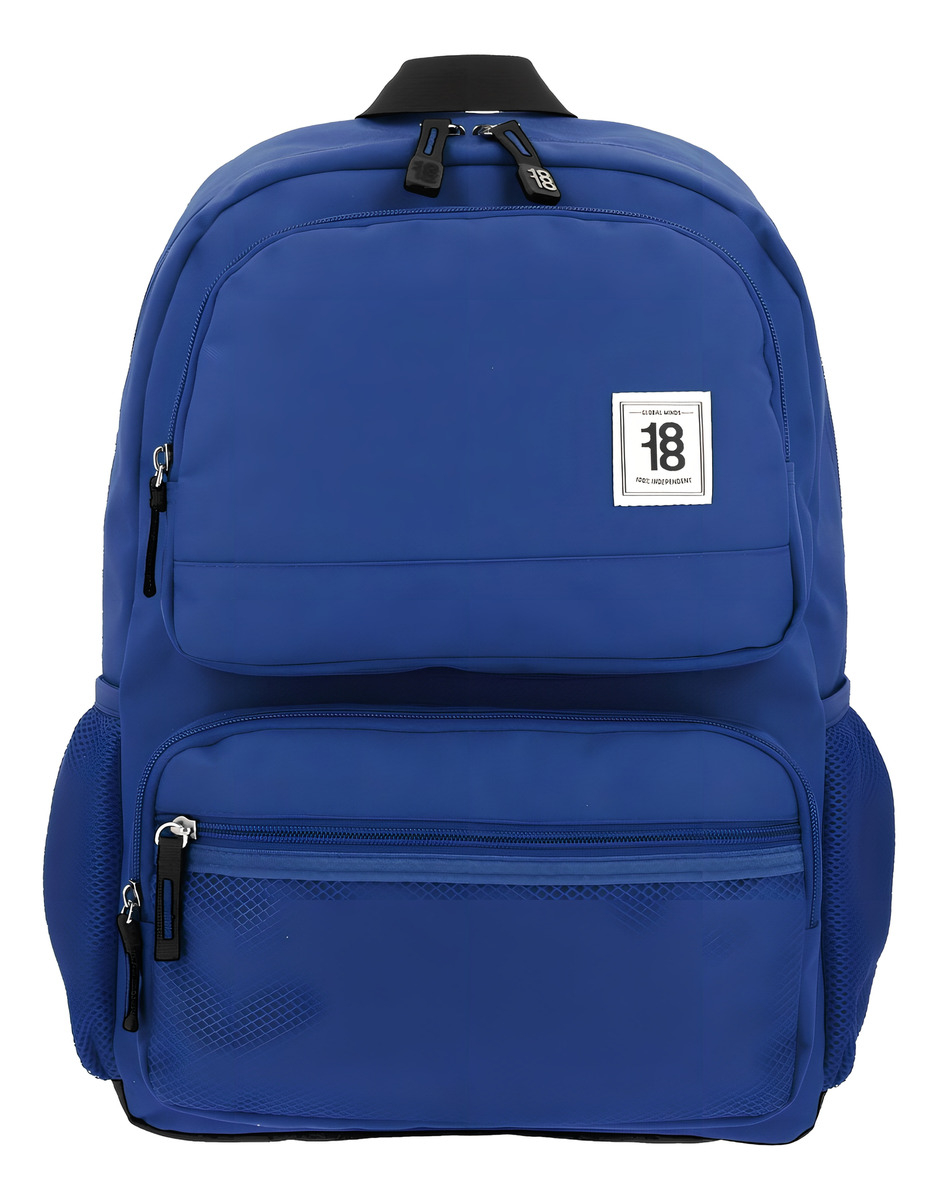 Mochila Chenson 1818 Juvenil Grande 1865951 Wynn Color Violeta Oscuro Diseño De La Tela Liso