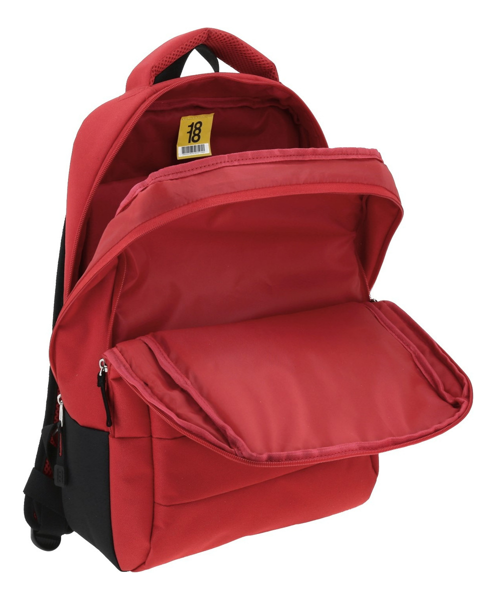 Mochila Chenson 1818 Juvenil Grande Wynn Basic 1865953 Color Rojo Diseño De La Tela Liso 2