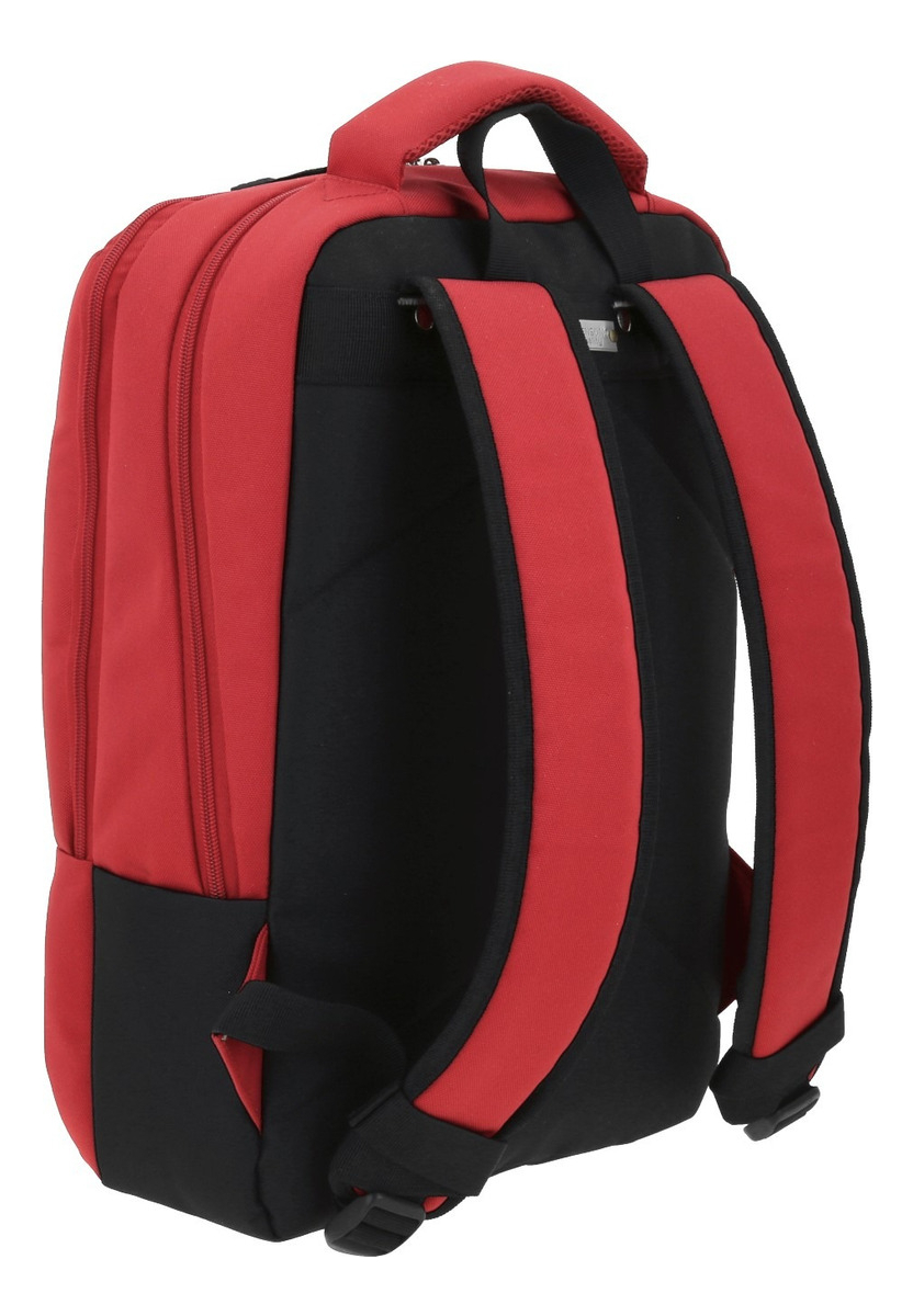Mochila Chenson 1818 Juvenil Grande Wynn Basic 1865953 Color Rojo Diseño De La Tela Liso 3